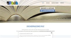 Desktop Screenshot of encuadernacionesruiz.com
